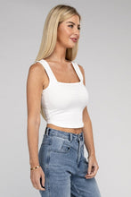 Load image into Gallery viewer, Cotton Square Neck Cropped Cami Top