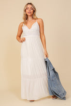 Load image into Gallery viewer, Boho Lace Top Maxi Dress