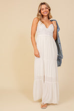 Load image into Gallery viewer, Boho Lace Top Maxi Dress