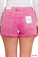 Load image into Gallery viewer, Acid Washed Frayed Cutoff Hem Shorts