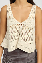 Load image into Gallery viewer, CROCHET SWING CROP TANK TOP