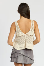 Load image into Gallery viewer, CROCHET SWING CROP TANK TOP