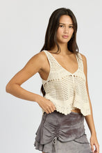 Load image into Gallery viewer, CROCHET SWING CROP TANK TOP