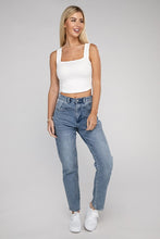 Load image into Gallery viewer, Cotton Square Neck Cropped Cami Top