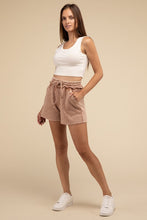 Load image into Gallery viewer, Acid Wash Fleece Drawstring Shorts with Pockets