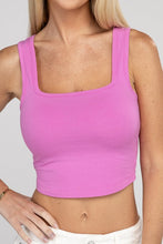 Load image into Gallery viewer, Cotton Square Neck Cropped Cami Top