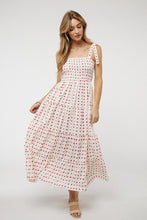 Load image into Gallery viewer, Printed Smocked Ruffle Maxi Dress