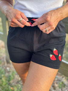 Berry Drawstring Shorts