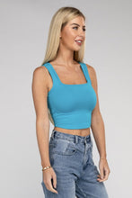 Load image into Gallery viewer, Cotton Square Neck Cropped Cami Top