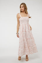 Load image into Gallery viewer, Printed Smocked Ruffle Maxi Dress