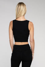 Load image into Gallery viewer, Cotton Square Neck Cropped Cami Top