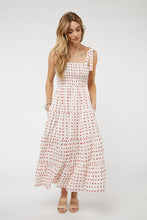 Load image into Gallery viewer, Printed Smocked Ruffle Maxi Dress