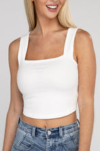 Load image into Gallery viewer, Cotton Square Neck Cropped Cami Top