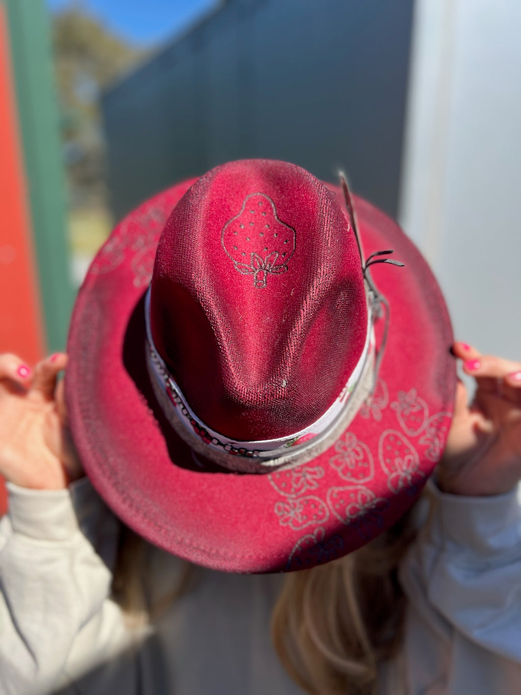 Deep Red Custom Strawberry Hat