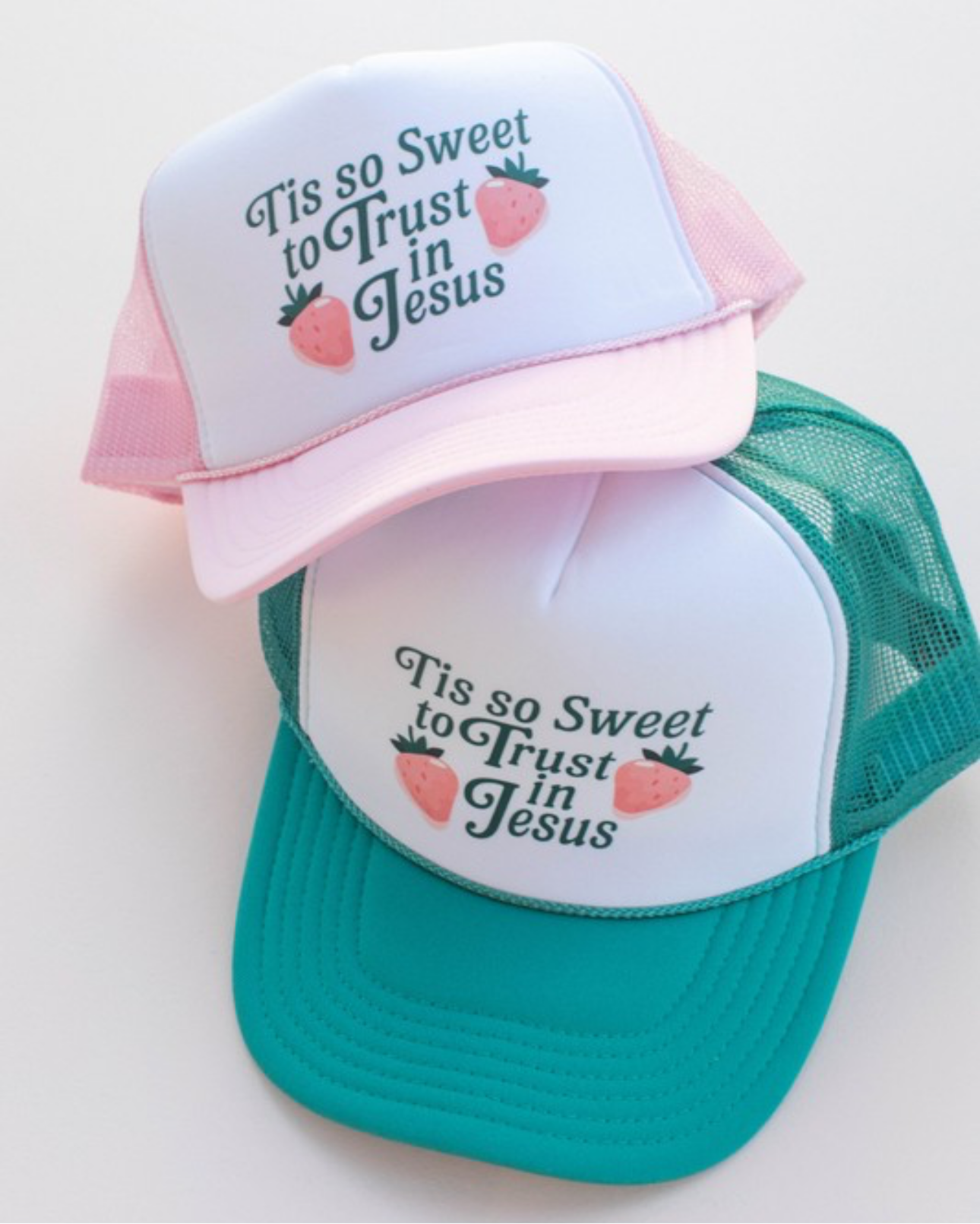 SWEET hat Stay Sweet Trucker Hat - Natural & Red – Silly Boys Apparel main image 2