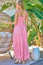 Load image into Gallery viewer, Printed Smocked Ruffle Maxi Dress