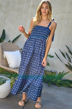 Load image into Gallery viewer, Printed Smocked Ruffle Maxi Dress