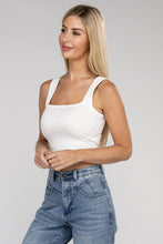 Load image into Gallery viewer, Cotton Square Neck Cropped Cami Top