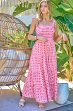 Load image into Gallery viewer, Printed Smocked Ruffle Maxi Dress