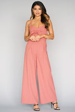 Load image into Gallery viewer, DOUBLE FRONT TIE PALAZZO JUMPSUIT