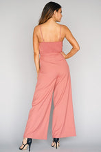 Load image into Gallery viewer, DOUBLE FRONT TIE PALAZZO JUMPSUIT