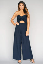 Load image into Gallery viewer, DOUBLE FRONT TIE PALAZZO JUMPSUIT