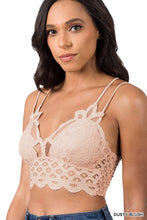 Load image into Gallery viewer, CROCHET LACE BRALETTE WITH BRA PADS