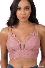 Load image into Gallery viewer, CROCHET LACE BRALETTE WITH BRA PADS