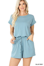 Load image into Gallery viewer, BRUSHED DTY ROMPER WITH POCKETS