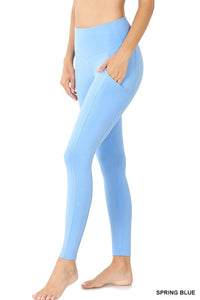 BETTER COTTON WIDE WAISTBAND POCKET LEGGINGS