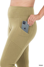 Load image into Gallery viewer, PLUS BETTER COTTON WIDE WAISTBAND POCKET LEGGINGS