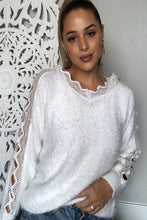 Load image into Gallery viewer, Lace V-Neck Sweater