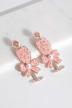 Load image into Gallery viewer, Cocktail Ribbon Pearls Beaded Earrings