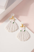 Load image into Gallery viewer, Wedding Dress Beaded Earrings