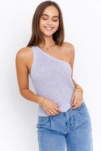 Load image into Gallery viewer, ONE SHOULDER TAPE YARN KNIT TOP