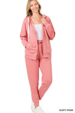 Load image into Gallery viewer, ZIPPER HOODIE SWEAT JACKET &amp; SWEAT PANTS SET