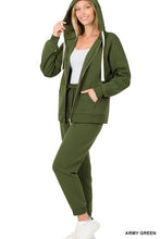 Load image into Gallery viewer, ZIPPER HOODIE SWEAT JACKET &amp; SWEAT PANTS SET