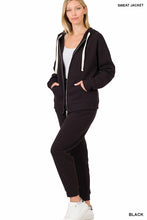 Load image into Gallery viewer, ZIPPER HOODIE SWEAT JACKET &amp; SWEAT PANTS SET