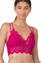 Load image into Gallery viewer, CROCHET LACE BRALETTE WITH BRA PADS