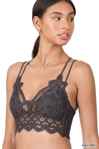 CROCHET LACE BRALETTE WITH BRA PADS