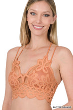 Load image into Gallery viewer, CROCHET LACE BRALETTE WITH BRA PADS