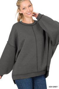 OVERSIZED EXPOSED SEAM SWEATSHIRT