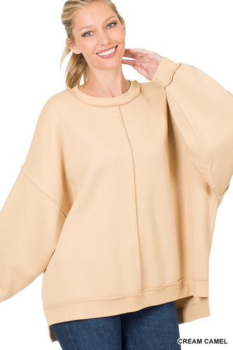 OVERSIZED EXPOSED SEAM SWEATSHIRT