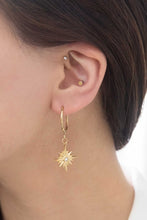 Load image into Gallery viewer, Northern Star Hoop Earrings