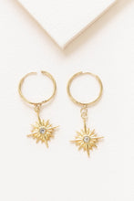 Load image into Gallery viewer, Northern Star Hoop Earrings