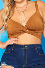 Load image into Gallery viewer, Plus Size Twist Hem Cami Crop Top