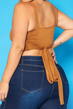 Load image into Gallery viewer, Plus Size Twist Hem Cami Crop Top