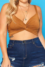 Load image into Gallery viewer, Plus Size Twist Hem Cami Crop Top