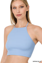 Load image into Gallery viewer, RIBBED SEAMLESS CROPPED CAMI TOP