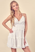 Load image into Gallery viewer, RUFFLE DETAIL TIERED MINI DRESS